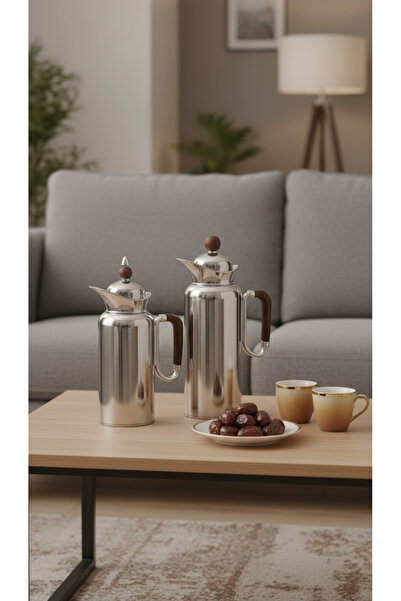 Generic Elegant design tea and coffee thermos set, 1 liter/750ml