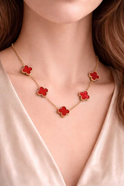 Banum Luxury Reversible Clover Patterned Luxury Necklace