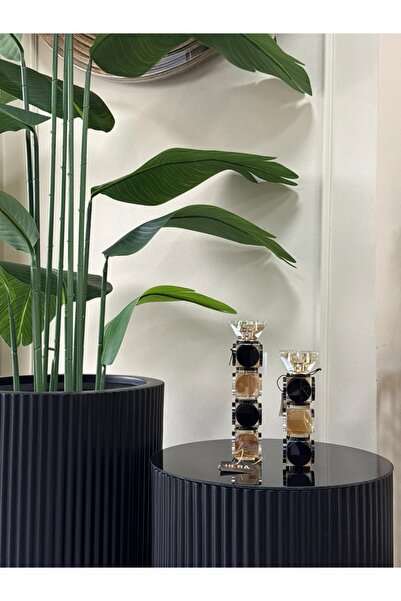 HERA DEKOR İTHAL 2Lİ KRİSTAL ŞAMDAN 18-23 cm