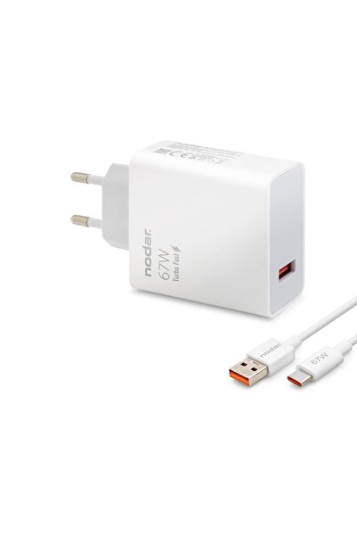 Skygo Type-C Hızlı Şarj Seti 67W Usb Adaptörlü - Beyaz ND1008