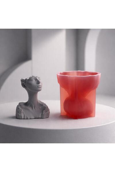 Hikwo Akışkan Kadın Biblo Silikon Kalıp - Taş Tozu Kalıbı - Döküm Kalıbı K3466