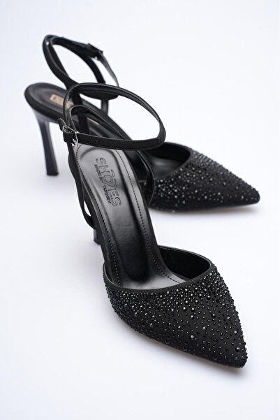 Griffa Women's Evening Dress Ankle-Tie Pointed Toe 9cm Heeled Shoes