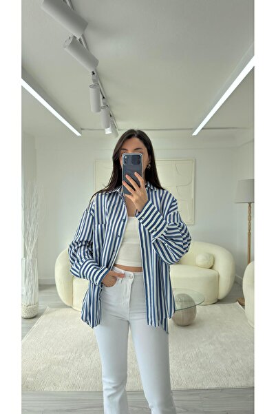 LUUNA STORE Striped Shirt - Sax White