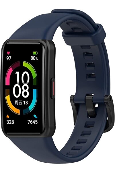 Dexmon Huawei Band 6 Compatible Buckled Soft Silicone Cord Strap