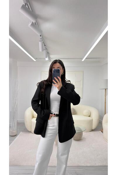 LUUNA STORE Si̇lva O Oversized Blazer - Black