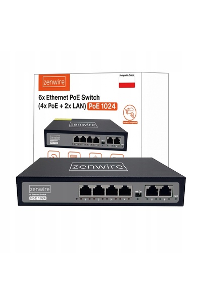 zenwire Switch PoE Zenwire® 1024, Fast Ethernet, 4 Porturi PoE + 2 Uplink, To...