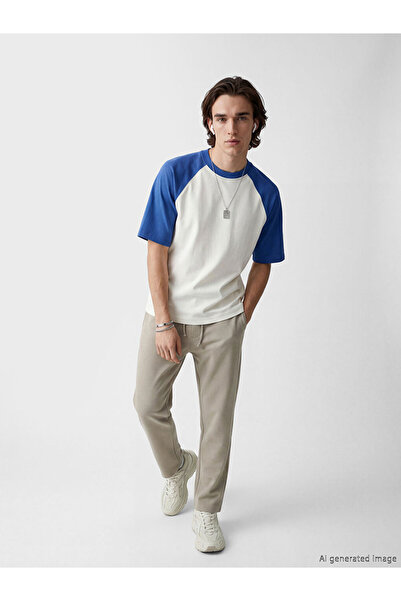 LC Waikiki Ανδρικό παντελόνι φούτερ καφέ Standard Fit