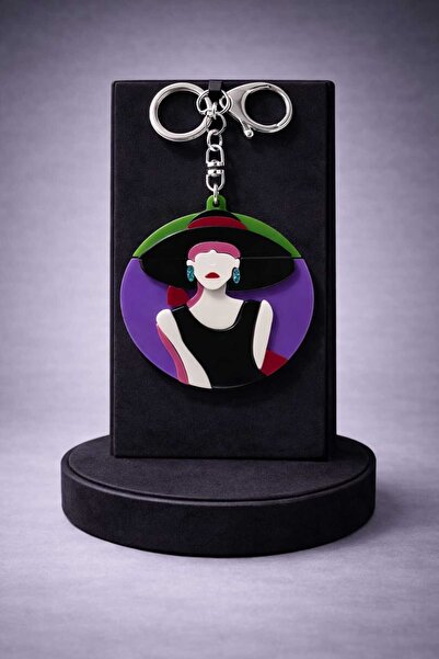 mdm style Γυναικεία Φιγούρα Πολύχρωμη Ακρυλικό Τσάντα Charm Μπρελόκ