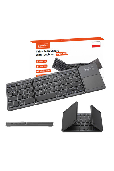 zenwire Tastatura, Bluetooth 5.0, Saptamanala, Touchpad, USB-C, 152x98,1x12,1mm