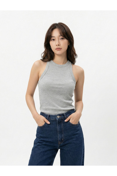 Kadın Biyeli Halter Yaka Body