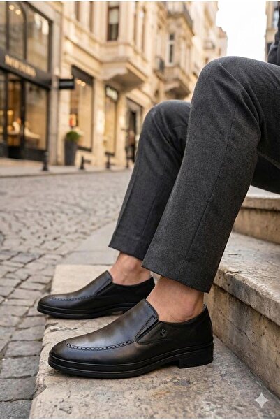 Mehmet Mete 42106-7 Dimport Comfort ușor elastic Soft piele naturală Pantofi ...