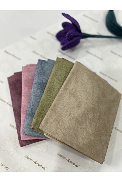 goblenkanaviçe Cotton Fabric Set 5 Pieces 50/110 cm Marble Patterned Poplin