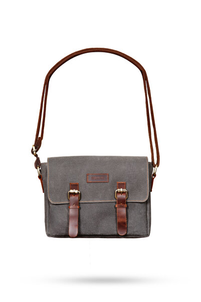 Gillario Canvas - Leather Smoked Postman Bag - Design01