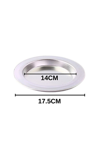 Albergio Aluminum Kunefe Plate 14 cm Inner Diameter 17.5 cm Outer Diameter 2....