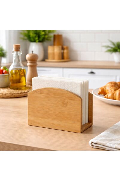 OEM Bamboo Napkin Holder 13x7x11cm