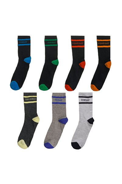 OEM Зимни чорапи "Дни от седмицата" в различни цветове за деца - 7 чифта 31-34