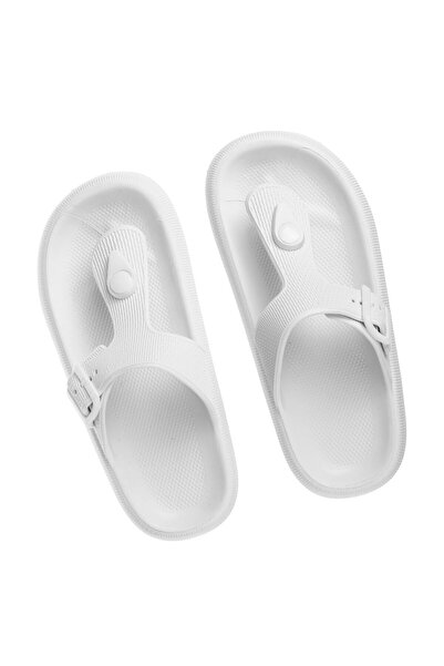 OEM White Buckle Beach Slipper for Women 39-40
