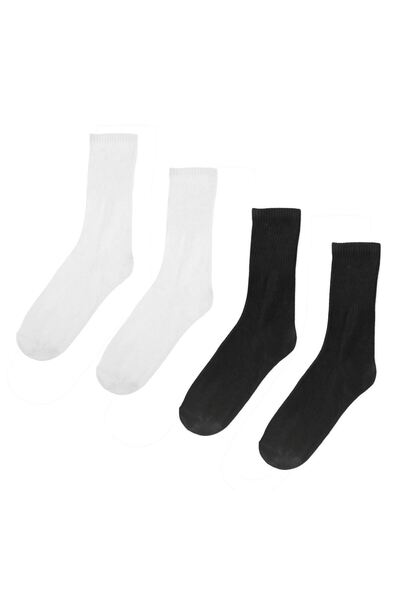 OEM Fancy Black White Sports Socks for Women - 4 pairs 37-41