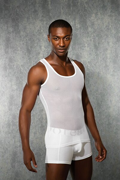Doreanse Men's Polyamide Sheer Strap Mesh Undershirt