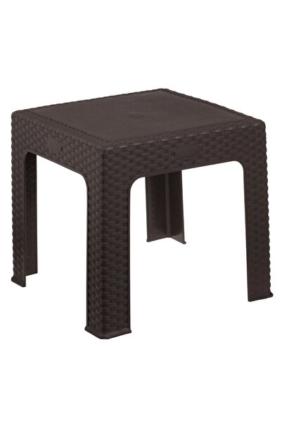 OEM Masuta din Plastic Maro Tip Rattan pentru Gradina 48x48x41cm