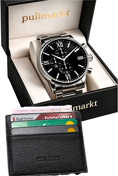 pullmarkt Kartlık cüzdan + Kol Saati seti