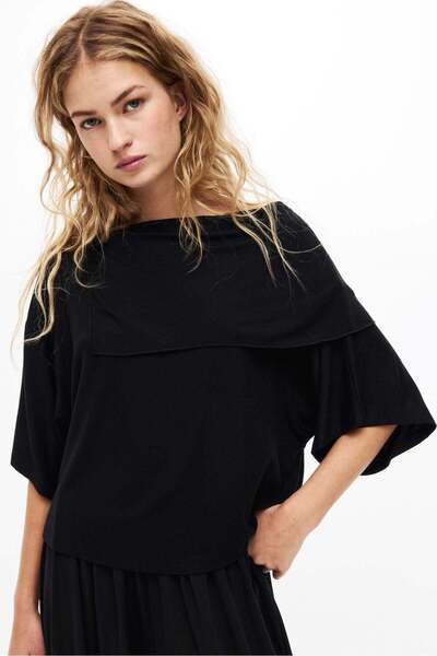 H&M Cape-detail jersey top