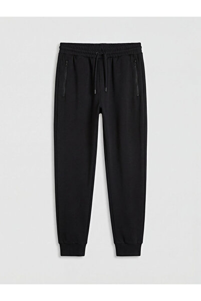 LC Waikiki Lcwaikiki Classic Black Standard Fit Men's Jogger Sweatpants