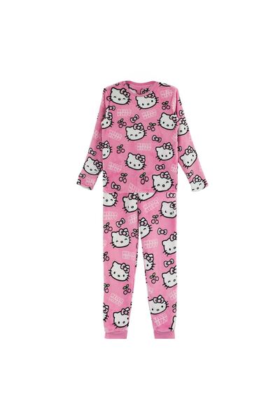 OEM Women's Pink Fleece Winter Pajama Set with Patterned Large-XLarge
