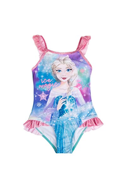 OEM Costum de Baie Intreg Colorat Frozen Elsa & Volan cu Glitter "Ice magic" ...
