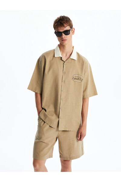 LC Waikiki Peak New Season Comfortable Fit Short Sleeve Printed Men's Shirt