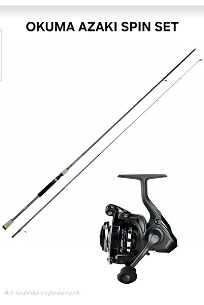 Okuma Azaki Spin 244cm 7-28gr Spin Olta Kamışı+Okuma Acuador ACU-2500A 3+1BB ...