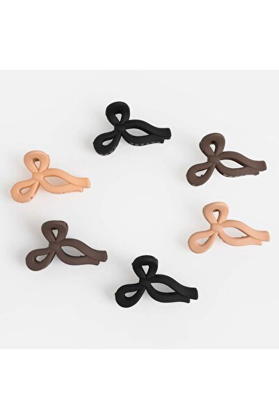 OEM Matte Bow Hair Clips for Women 4.5cm - 6pcs