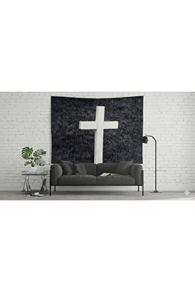 by EKTIREN Μαύρο και άσπρο διακοσμητικό πάνελ τοίχου με σχήμα σταυρού