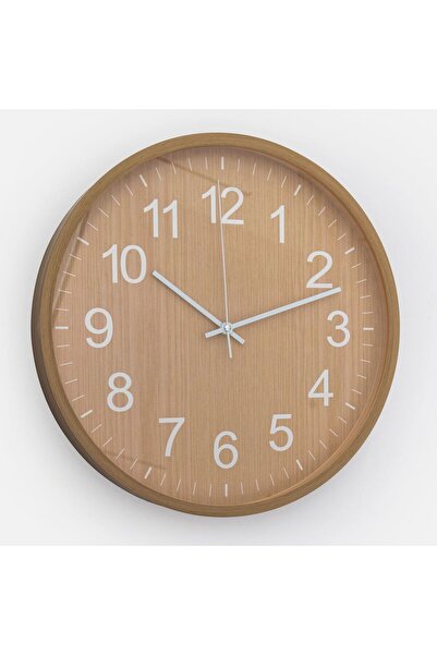 OEM Plastic Wall Clock with Wood Effect Ø40cm