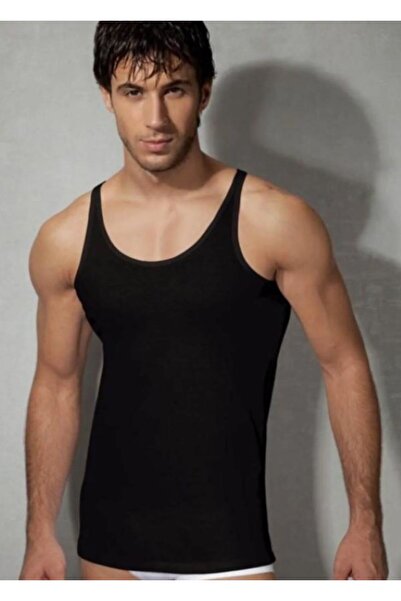 Doreanse Men's 100% Cotton Spaghetti Strap D Leather U-Neck Undershirt