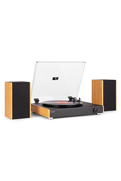 Audizio RP335B Bamboo Bluetooth Turntable with 2x40W Speakers & USB