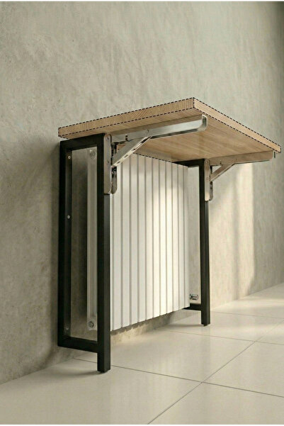 mutoz Duvara Monte Katlanır Masa Ayağı Mekanizması - Siyah - Çinko Metal (Sad...