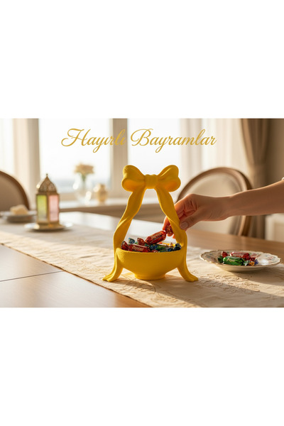 er3Dlume Dekoratif Fiyonklu Bayram Şekerliği