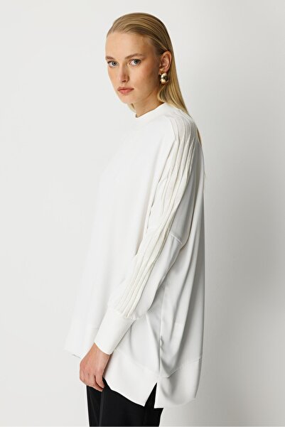 Ghisa Ekru Kadın Tesettür Tunik