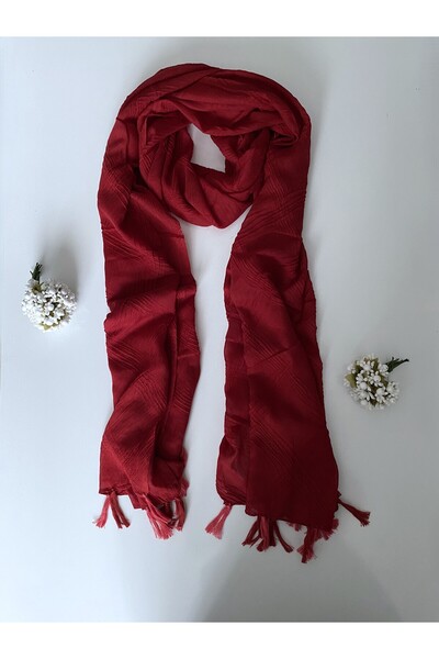 GOX Wave Pattern Long Fringed Cotton Piece Shawl-Pareo