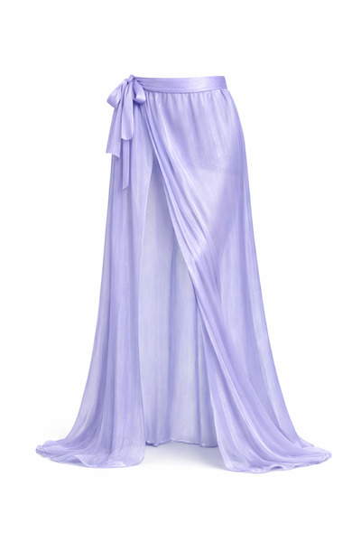 laviyonsa Side-Tie Belt Piece Silk Chiffon Pareo & Beach Skirt