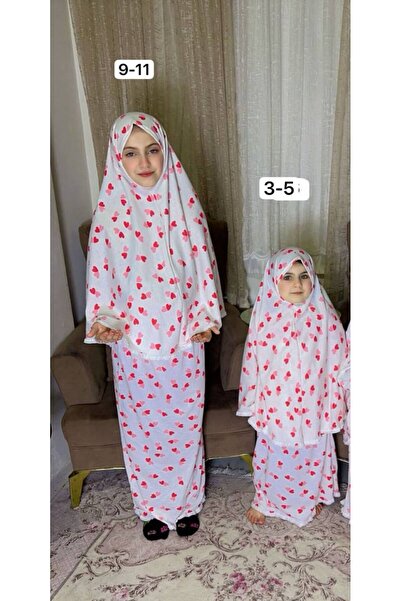 ALDAIYR 2Pcs Children's Prayer Dress Cotton Fabric