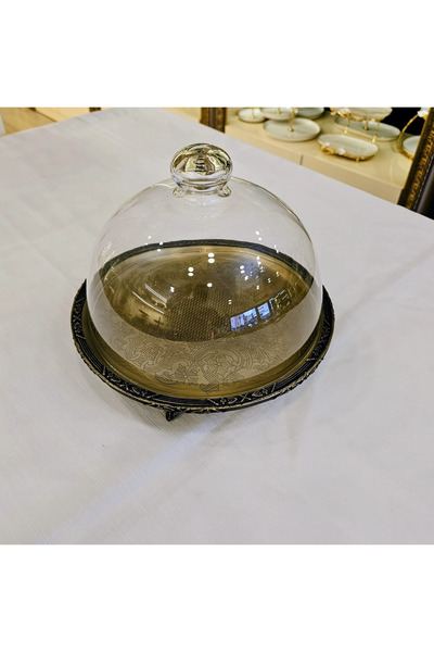 MaviDamla Classic Standing Stainless Steel Glass Cupboard Display Stand 22 cm...