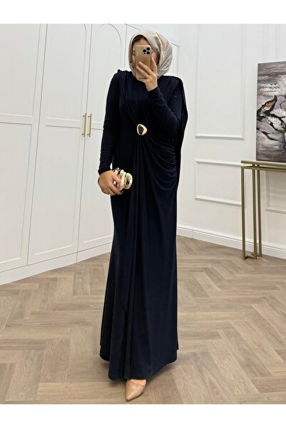 bezenstore AKSESUAR DETAYLI SANDY ELBİSE