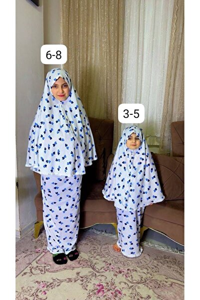 ALDAIYR 2Pcs Children's Prayer Dress Cotton Fabric