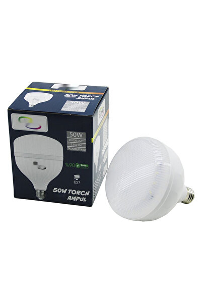 Go İthalat E27 LED Ampul 50W Beyaz Işık Yüksek Güç Tasarruflu Lamba Avize Amp...