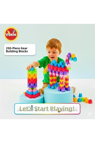 VOXİE 250 Piece Wheel Building Blocks Set'Box Kutu'