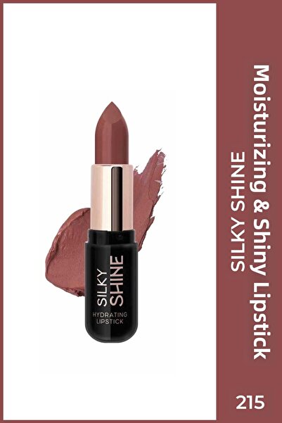 Golden Rose أحمر شفاه مرطب سيلكي شاين رقم: 215 - أحمر شفاه مرطب بالسيراميد وز...