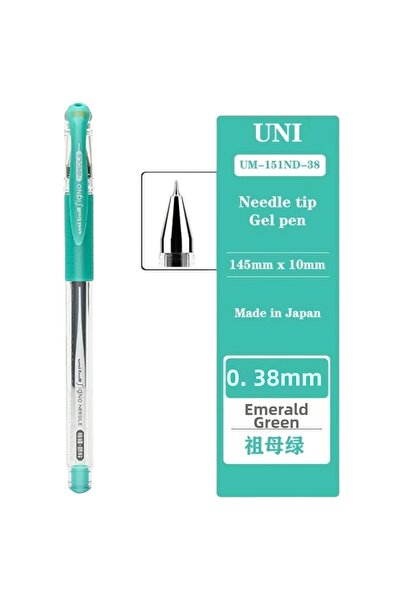 UNİ-BALL Uniball Signo Needle (0.38) Gel Pen Emerald Green