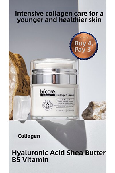 Bi Care Collagen & Hyaluronic Acid Intensive Moisturizing Face Cream - with R...